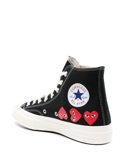 Black canvas sneakers Comme des Garcons Play | P1K1271